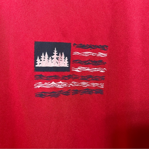 American Outdoorsmen Red Polyester Short Sleeved‎ Tee Shirt Size XXL - Picture 6 of 8
